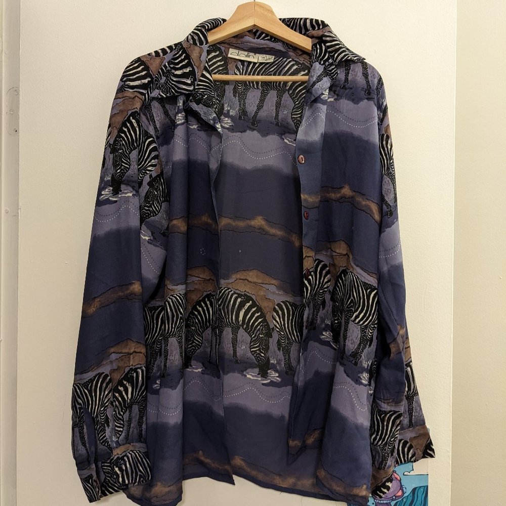 Fun vintage zebra pattern shirt